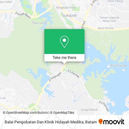 Balai Pengobatan Dan Klinik Hidayah Medika map