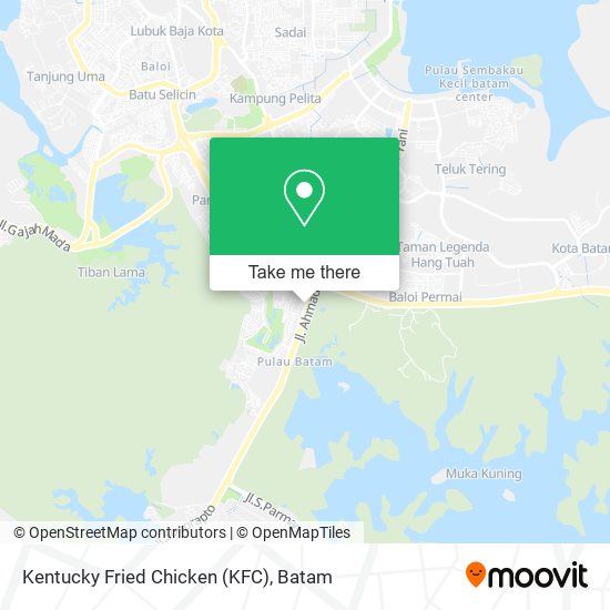 Kentucky Fried Chicken (KFC) map