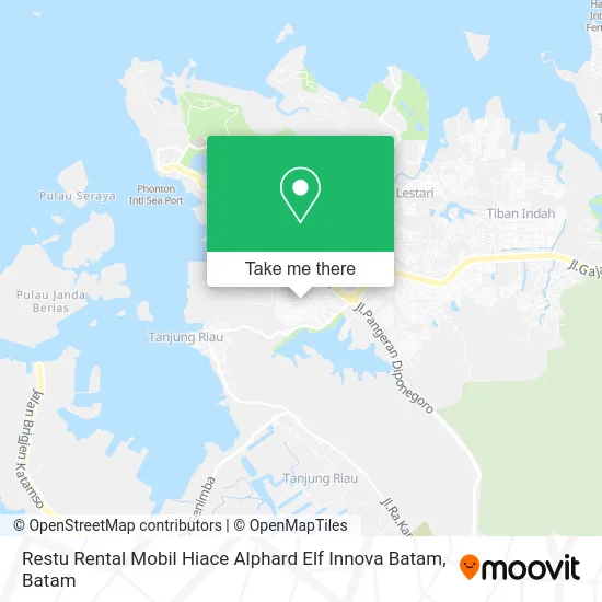 Restu Rental Mobil Hiace Alphard Elf Innova Batam map