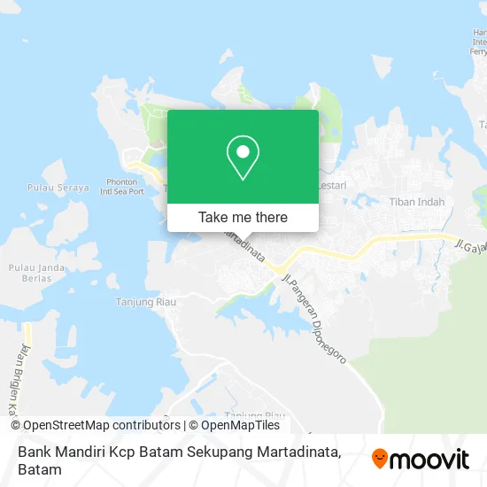 Bank Mandiri Kcp Batam Sekupang Martadinata map