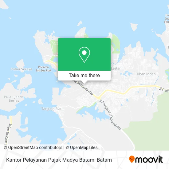 Kantor Pelayanan Pajak Madya Batam map