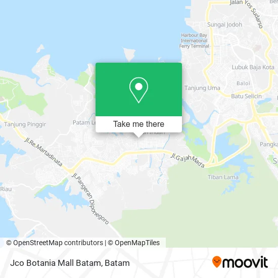 Jco Botania Mall Batam map