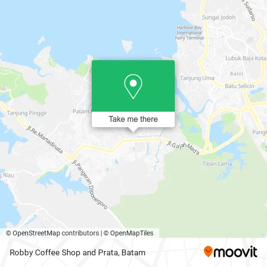 Robby Coffee Shop and Prata map