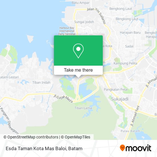 Esda Taman Kota Mas Baloi map