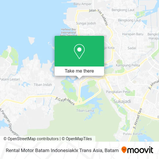 Rental Motor Batam Indonesiaklx Trans Asia map