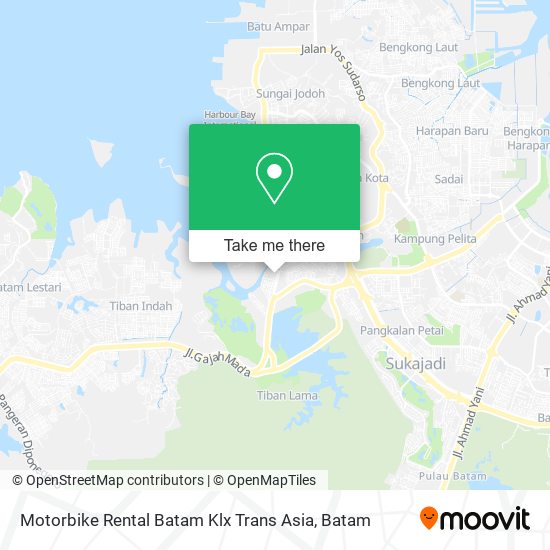 Motorbike Rental Batam Klx Trans Asia map
