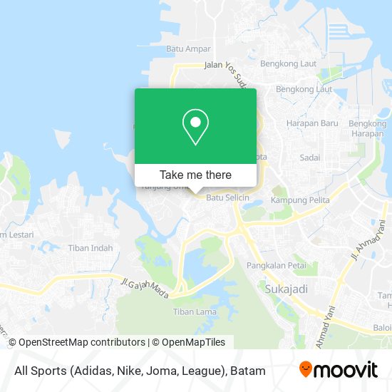 All Sports (Adidas, Nike, Joma, League) map