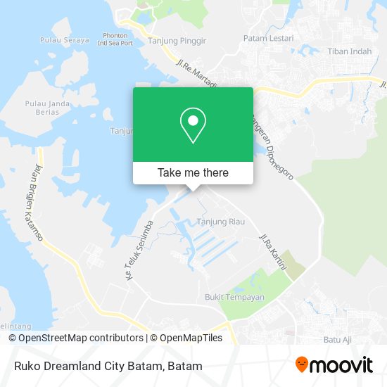 Ruko Dreamland City Batam map