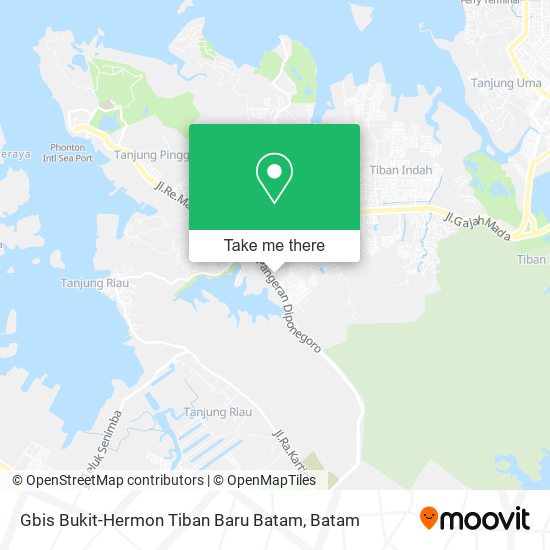 Gbis Bukit-Hermon Tiban Baru Batam map