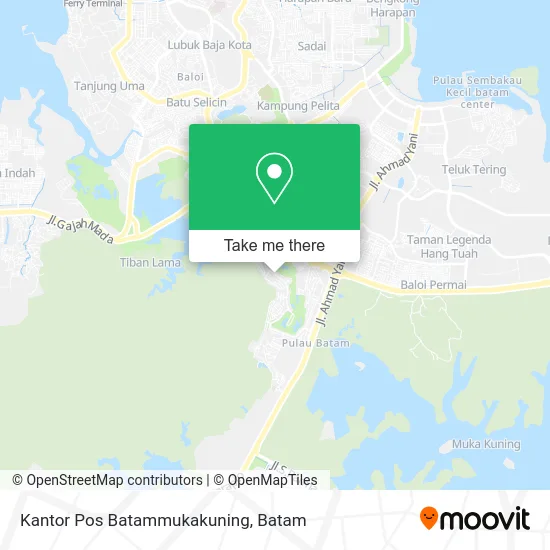 Kantor Pos Batammukakuning map