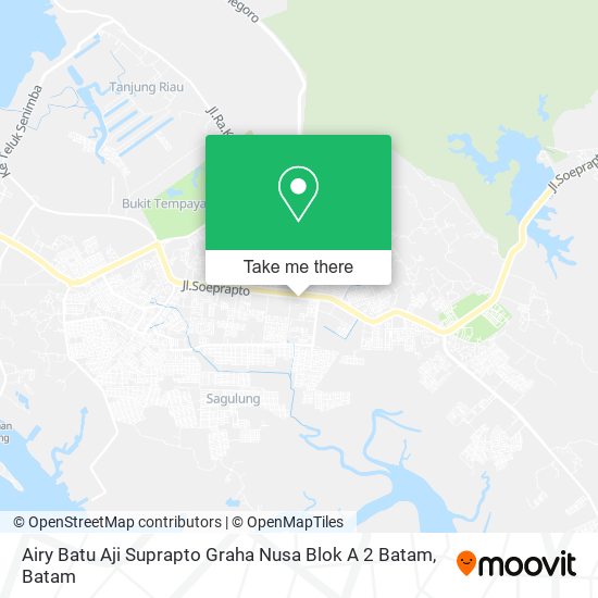 Airy Batu Aji Suprapto Graha Nusa Blok A 2 Batam map