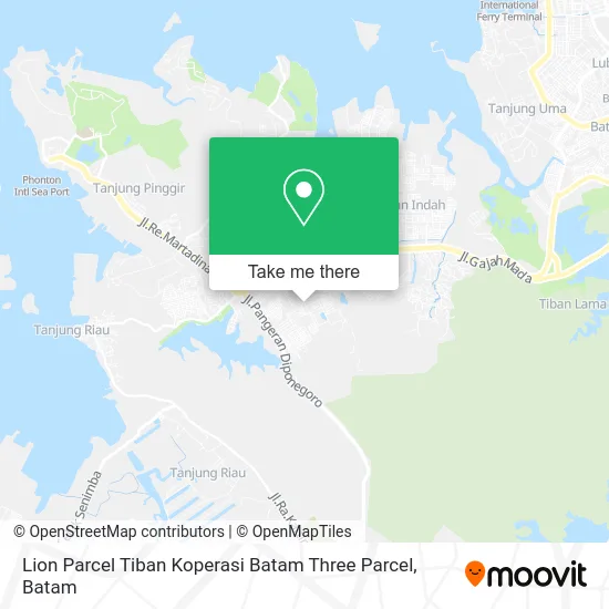 Lion Parcel Tiban Koperasi Batam Three Parcel map