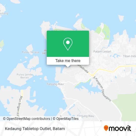 Kedaung Tabletop Outlet map