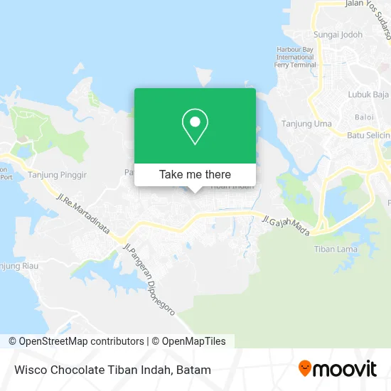 Wisco Chocolate Tiban Indah map