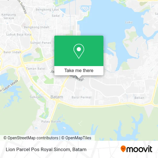 Lion Parcel Pos Royal Sincom map