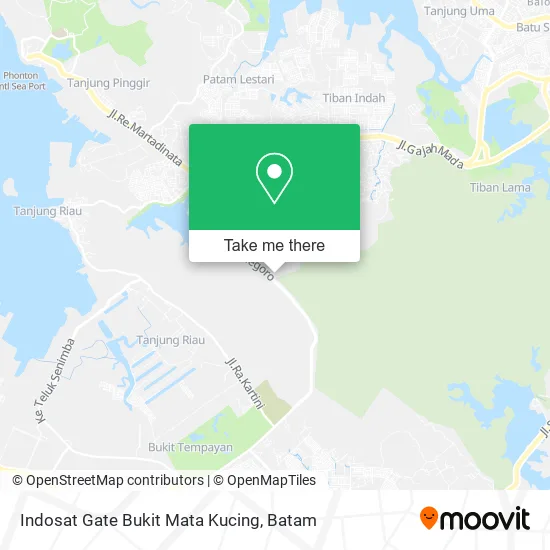 Indosat Gate Bukit Mata Kucing map