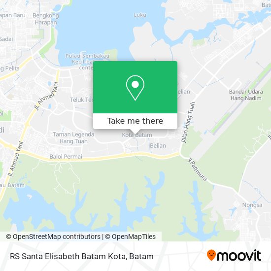 RS Santa Elisabeth Batam Kota map