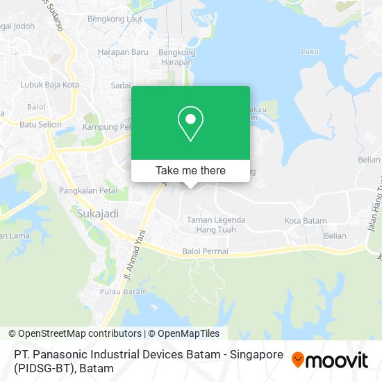 PT. Panasonic Industrial Devices Batam - Singapore (PIDSG-BT) map