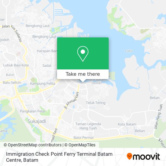 Immigration Check Point Ferry Terminal Batam Centre map