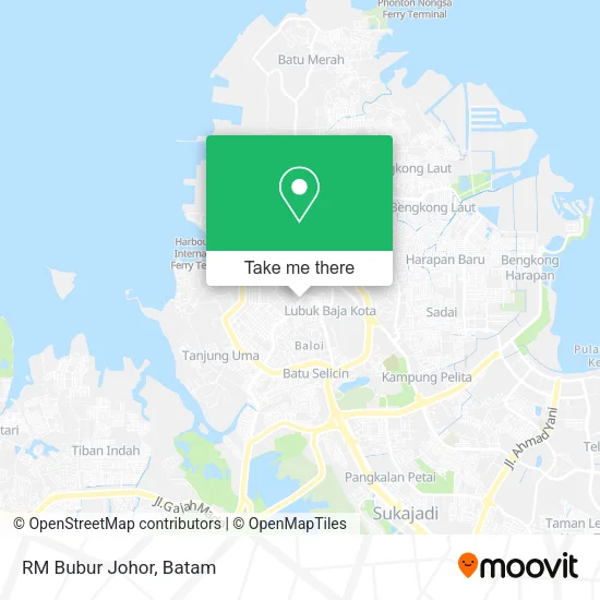 RM Bubur Johor map