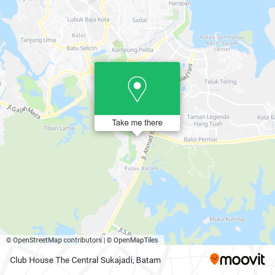Club House The Central Sukajadi map