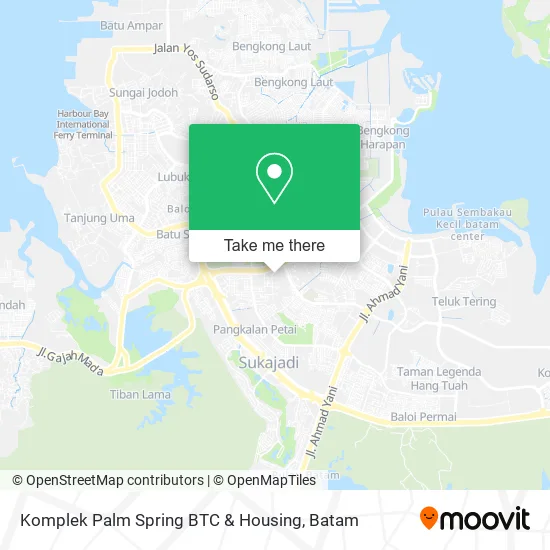 Komplek Palm Spring BTC & Housing map