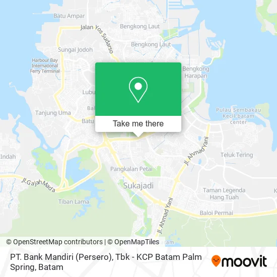 PT. Bank Mandiri (Persero), Tbk - KCP Batam Palm Spring map