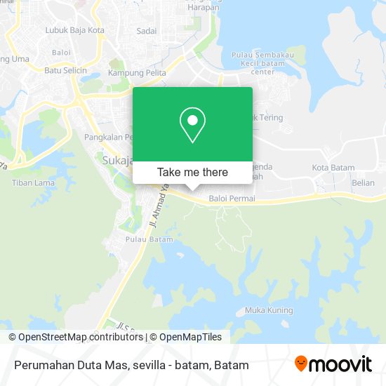 Perumahan Duta Mas, sevilla - batam map