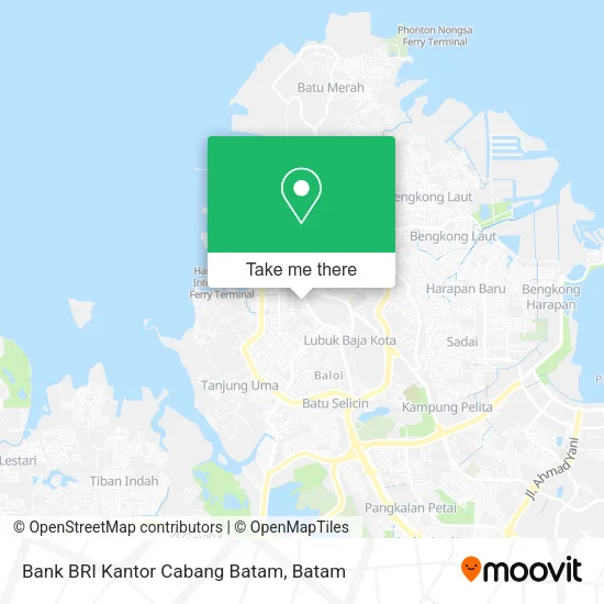 Bank BRI Kantor Cabang Batam map