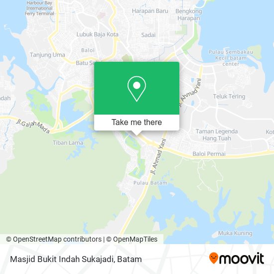 Masjid Bukit Indah Sukajadi map