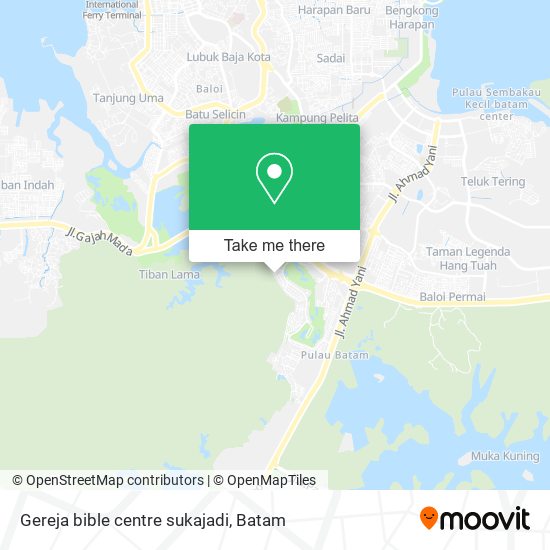 Gereja  bible centre sukajadi map