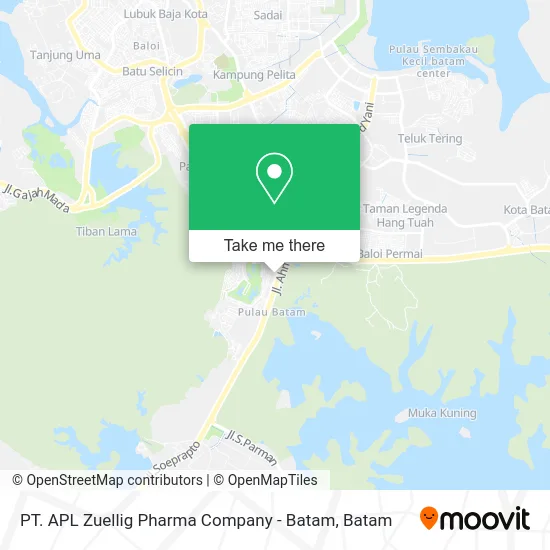 PT. APL Zuellig Pharma Company - Batam map