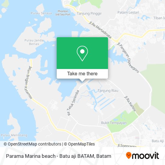 Parama Marina beach - Batu aji BATAM map