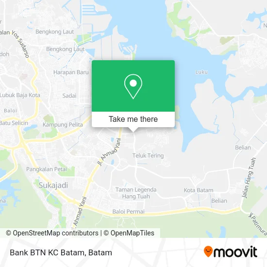 Bank BTN KC Batam map