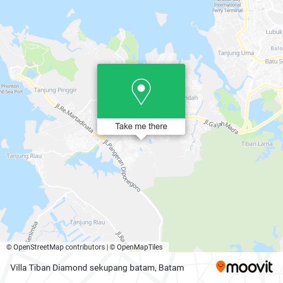 Villa Tiban Diamond sekupang batam map