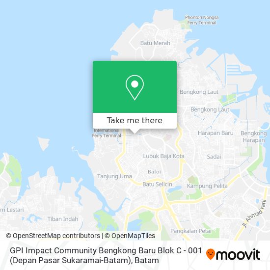 GPI Impact Community Bengkong Baru Blok C - 001 (Depan Pasar Sukaramai-Batam) map