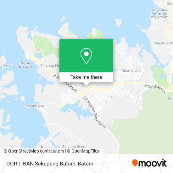 GOR TIBAN Sekupang Batam map