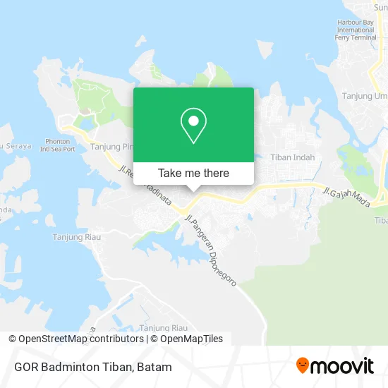 GOR Badminton Tiban map