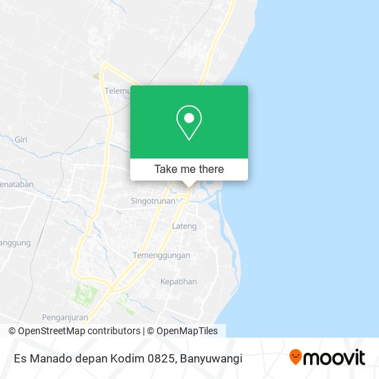 Es Manado depan Kodim 0825 map