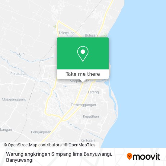 Warung angkringan Simpang lima Banyuwangi map