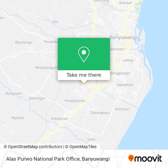 Alas Purwo National Park Office map