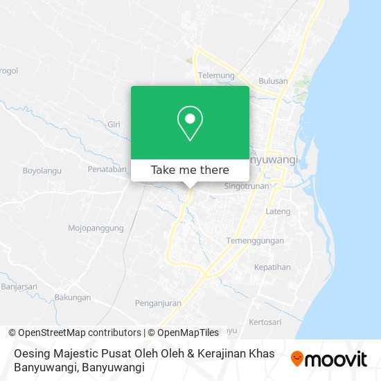 Oesing Majestic Pusat Oleh Oleh & Kerajinan Khas Banyuwangi map