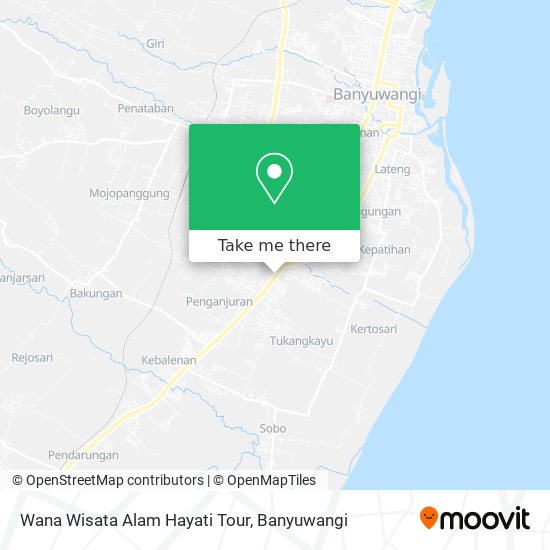 Wana Wisata Alam Hayati Tour map