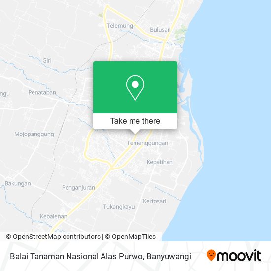 Balai Tanaman Nasional Alas Purwo map