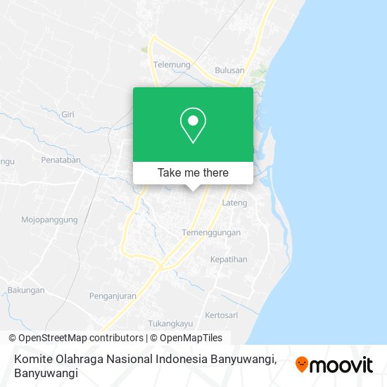 Komite Olahraga Nasional Indonesia Banyuwangi map