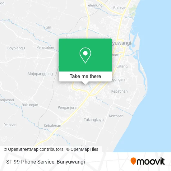 ST 99 Phone Service map