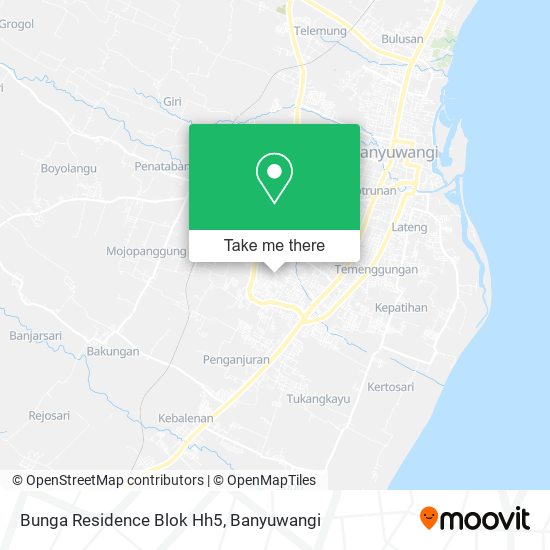 Bunga Residence Blok Hh5 map