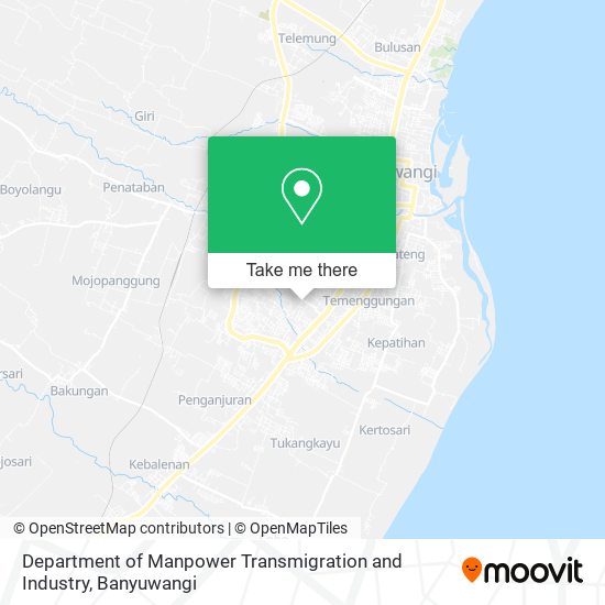 Department of Manpower Transmigration and Industry map