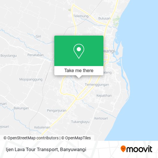Ijen Lava Tour Transport map