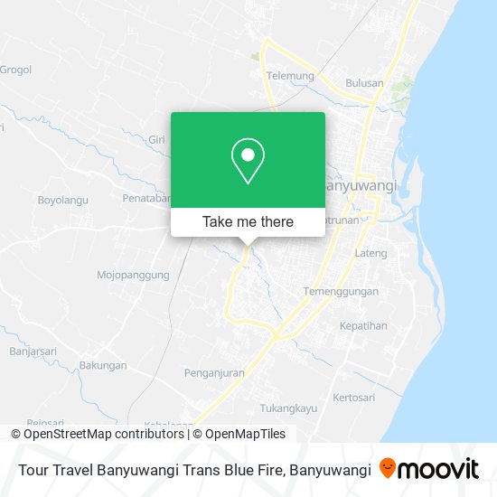 Tour Travel Banyuwangi Trans Blue Fire map